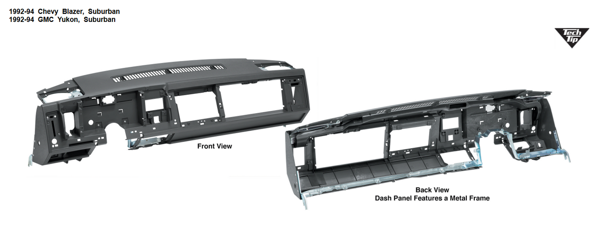 Dash core replacement for Chevrolet Blazer 1992-1994 