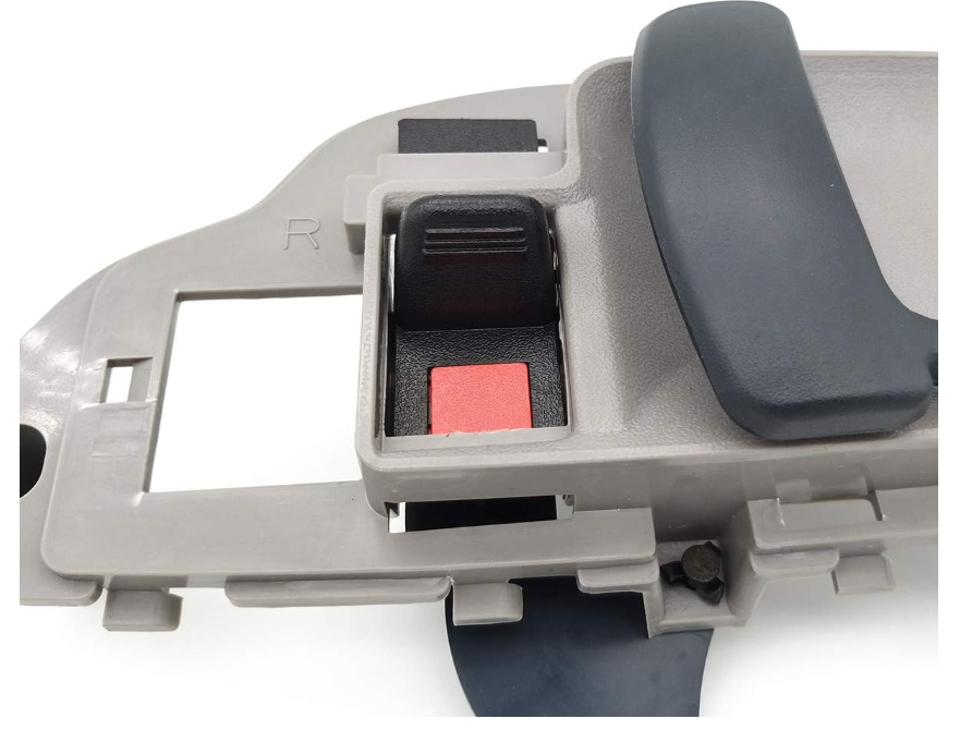 Interior Door Handle, Front Right & Left - Compatible with 1995-2000 Chevrolet, GMC C/K 1500, 2500, 3500, Suburban, Tahoe, Yukon - Textured Gray, Metal - OEM 15708043, 15708044, 77187CD, 77186CD