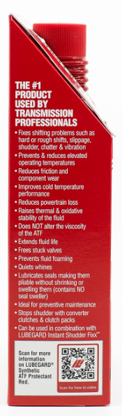 Lubegard synthetic AT fluid protectant 60902 for all vehicles performance enhancer for automatic transmissions