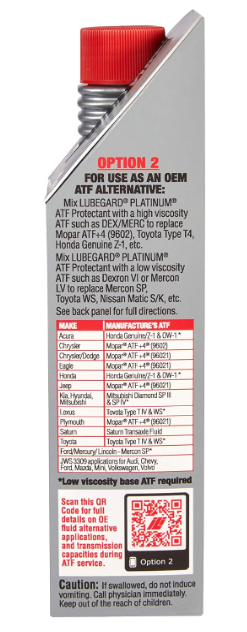 Lubegard Automatic Transmission Fluid Protector 2-in-1