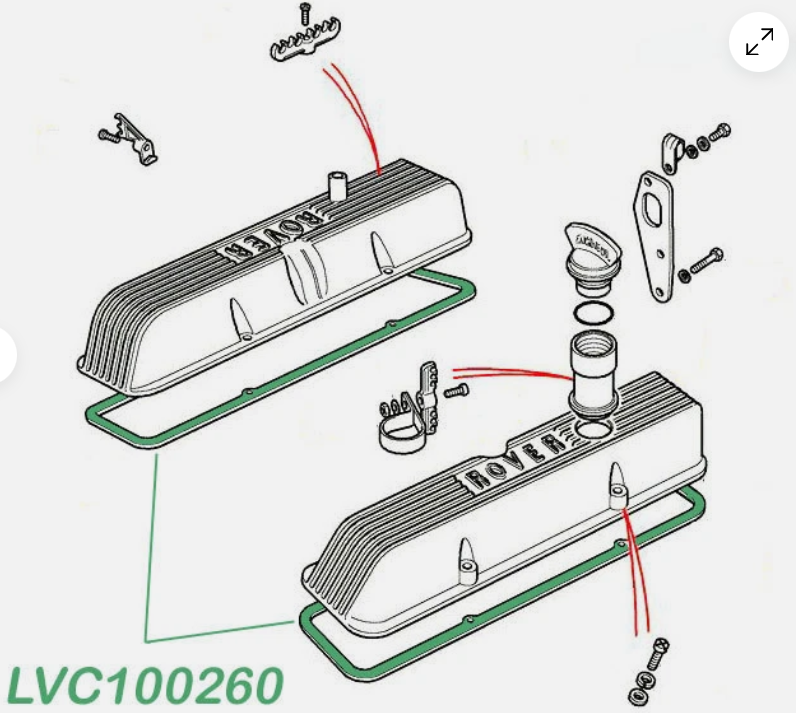 Valve Cover Gasket Set - V8 - Defender
