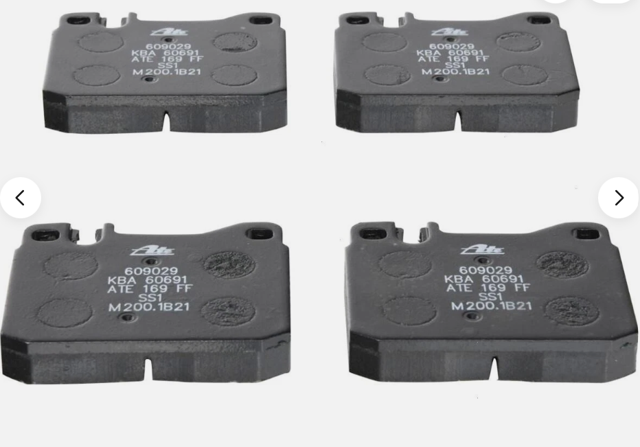 Brake Pad Set - Front, Late - R107 SL