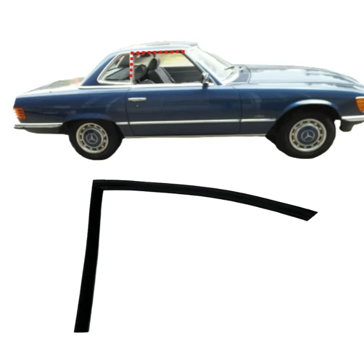 Hardtop Door Glass Seal - Right - Mercedes-Benz R107 SL - 107-720-06-78