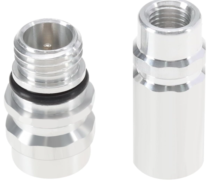 VGOL 2-Piece Set R134A Air Conditioning Conversion Adapter Kit 357820795H 357820795J Aluminium Alloy Retrofit Valve