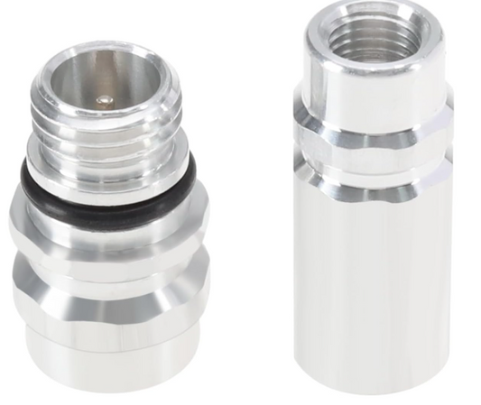 VGOL 2-Piece Set R134A Air Conditioning Conversion Adapter Kit 357820795H 357820795J Aluminium Alloy Retrofit Valve