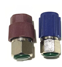 VGOL 2-Piece Set R134A Air Conditioning Conversion Adapter Kit 357820795H 357820795J Aluminium Alloy Retrofit Valve