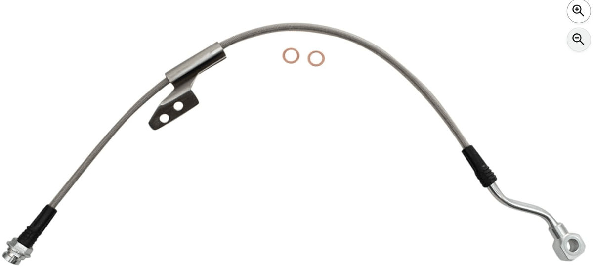 Braided Stainless Front Brake Lines - Chevrolet/GMC K1500 - BLA63346 - Obscure Parts