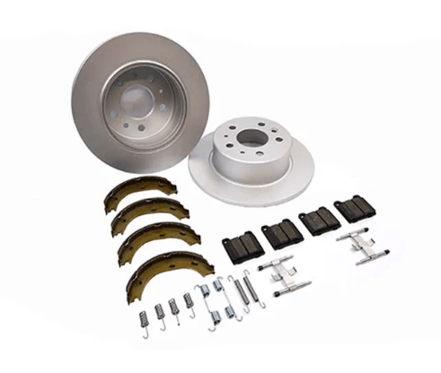 Brake Disc, Pad & Handbrake Shoe Kit - Rear - R107 SL - Obscure Parts