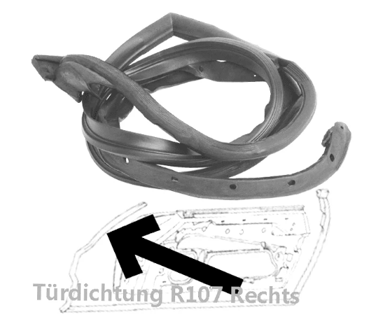 Door Seal Set - Pair, Early - R107 SL - Obscure Parts