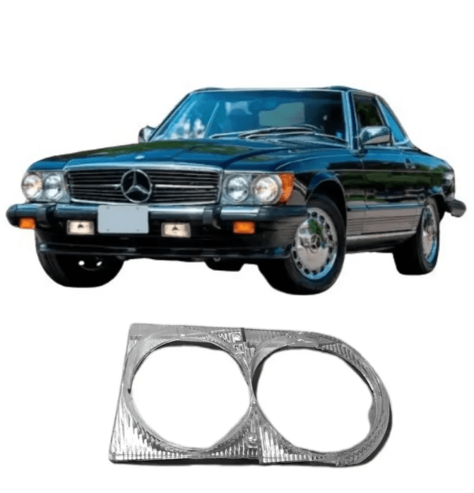 Headlamp Bezel, USA, Pair - Mercedes-Benz R107 SL - 107-826-03-89 - Obscure Parts