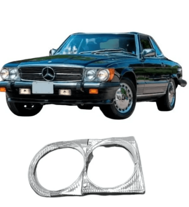 Headlamp Bezel, USA, Pair - Mercedes-Benz R107 SL - 107-826-03-89 - Obscure Parts