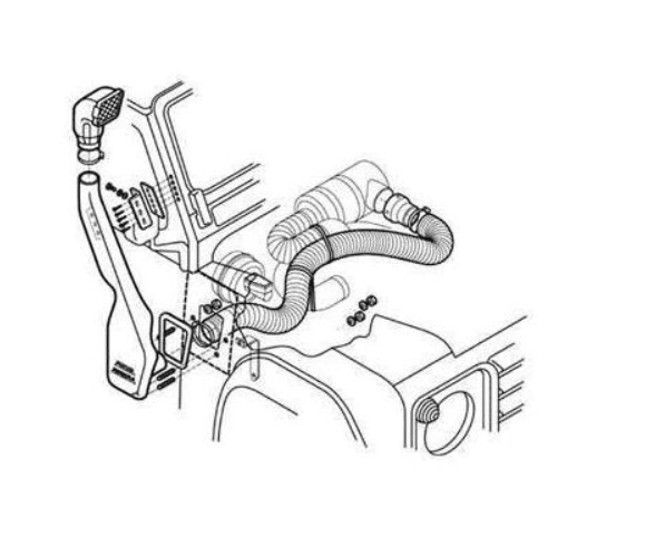 Safari Snorkel, V8 - Land Rover Defender - DA3025 - Obscure Parts